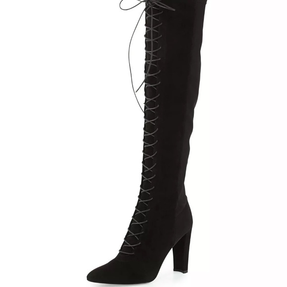 STUART WEITZMAN HIGHSTRUNG SEXY LACE UP SUEDE BOOTS US 10 - Picture 5 of 11